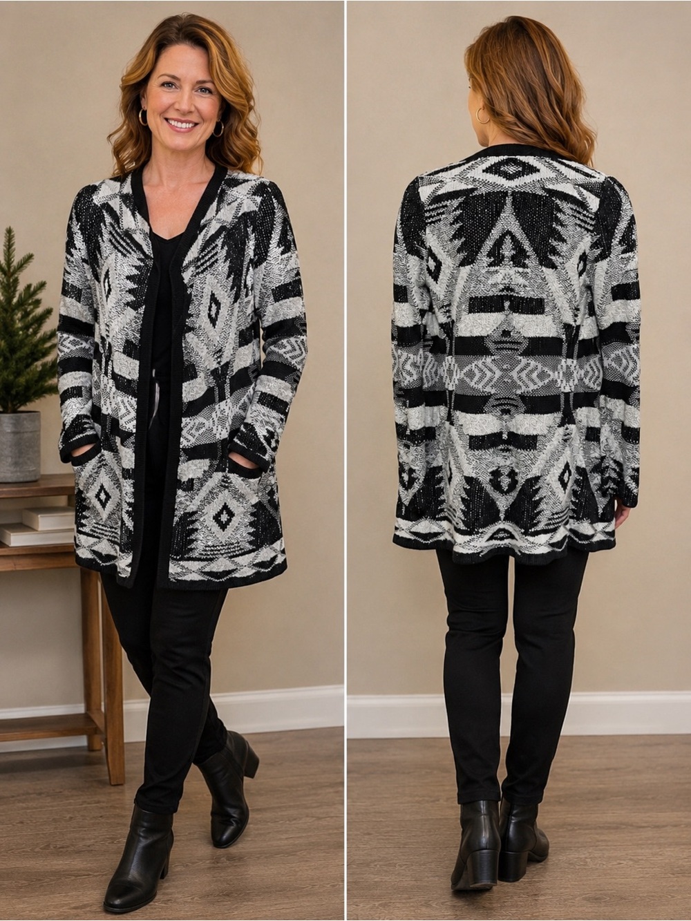 Lucky Brand Boho Cardigan Southwestern Aztec Size Small